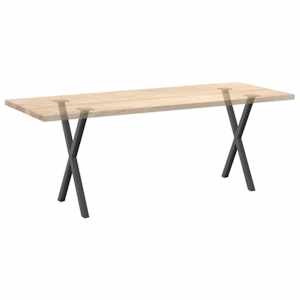 Nohy k jídelnímu stolu ve tvaru X, 2 ks, antracitové, 57 x (72-73) cm, ocel - obrázek 8