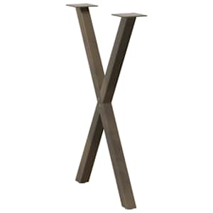 Nohy k jídelnímu stolu ve tvaru X, 2 ks, přírodní ocel, 57 x (72-73) cm, ocel - obrázek 4