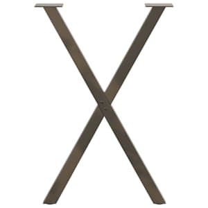 Nohy k jídelnímu stolu ve tvaru X, 2 ks, přírodní ocel, 57 x (72-73) cm, ocel - obrázek 5