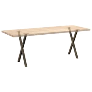 Nohy k jídelnímu stolu ve tvaru X, 2 ks, přírodní ocel, 57 x (72-73) cm, ocel - obrázek 8