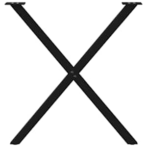 Nohy k jídelnímu stolu ve tvaru X, 2 ks, černé, 70 x (72-73) cm, ocel - obrázek 5