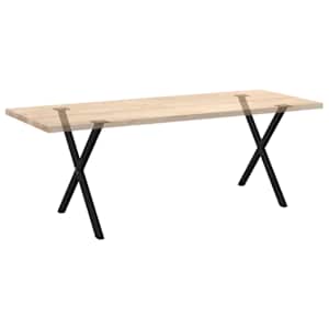 Nohy k jídelnímu stolu ve tvaru X, 2 ks, černé, 70 x (72-73) cm, ocel - obrázek 8