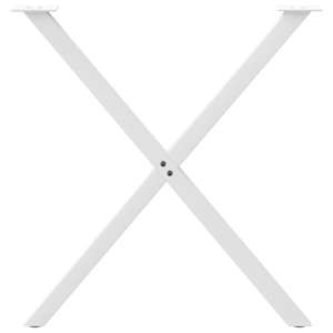 Nohy k jídelnímu stolu ve tvaru X, 2 ks, bílé, 70 x (72-73) cm, ocel - obrázek 5