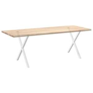 Nohy k jídelnímu stolu ve tvaru X, 2 ks, bílé, 70 x (72-73) cm, ocel - obrázek 8