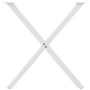 Nohy k jídelnímu stolu ve tvaru X, 2 ks, bílé, 80 x (72-73) cm, ocel - obrázek 5
