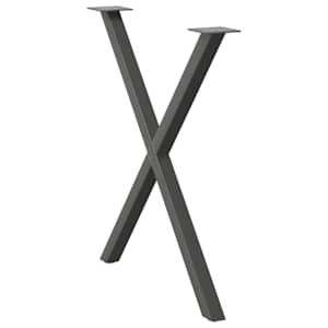 Nohy k jídelnímu stolu ve tvaru X, 2 ks, antracitové, 80 x (72-73) cm, ocel - obrázek 4