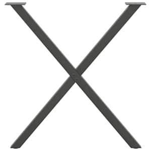 Nohy k jídelnímu stolu ve tvaru X, 2 ks, antracitové, 80 x (72-73) cm, ocel - obrázek 5