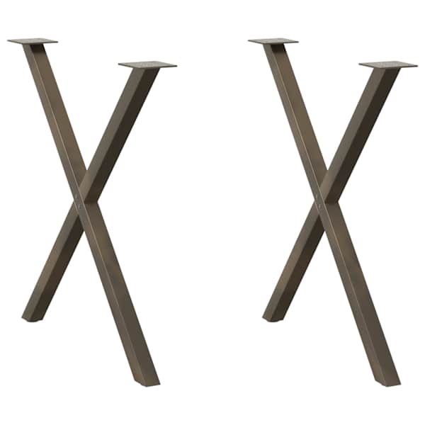 vidaXL s&ouml;&ouml;gilaua jalad X-kujulised 2 tk, naturaalne teras, 80 x (72&ndash;73) cm, teras