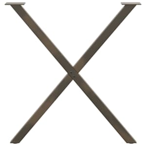 Nohy k jídelnímu stolu ve tvaru X, 2 ks, přírodní ocel, 80 x (72-73) cm, ocel - obrázek 5