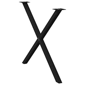 Nohy k jídelnímu stolu ve tvaru X, 2 ks, černé, 90 x (72-73) cm, ocel - obrázek 4