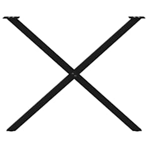 Nohy k jídelnímu stolu ve tvaru X, 2 ks, černé, 90 x (72-73) cm, ocel - obrázek 5