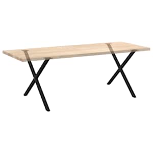 Nohy k jídelnímu stolu ve tvaru X, 2 ks, černé, 90 x (72-73) cm, ocel - obrázek 8
