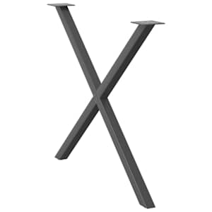 Nohy k jídelnímu stolu ve tvaru X, 2 ks, antracitové, 90 x (72-73) cm, ocel - obrázek 4