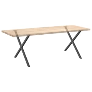 Nohy k jídelnímu stolu ve tvaru X, 2 ks, antracitové, 90 x (72-73) cm, ocel - obrázek 8
