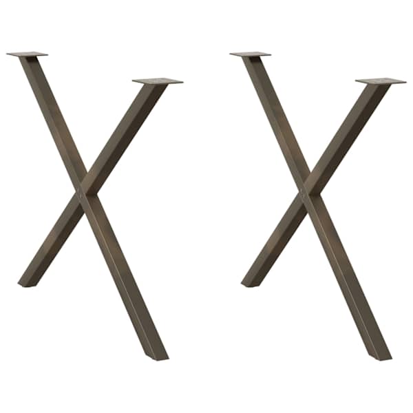 vidaXL s&ouml;&ouml;gilaua jalad X-kujulised 2 tk, naturaalne teras, 90 x (72&ndash;73) cm, teras