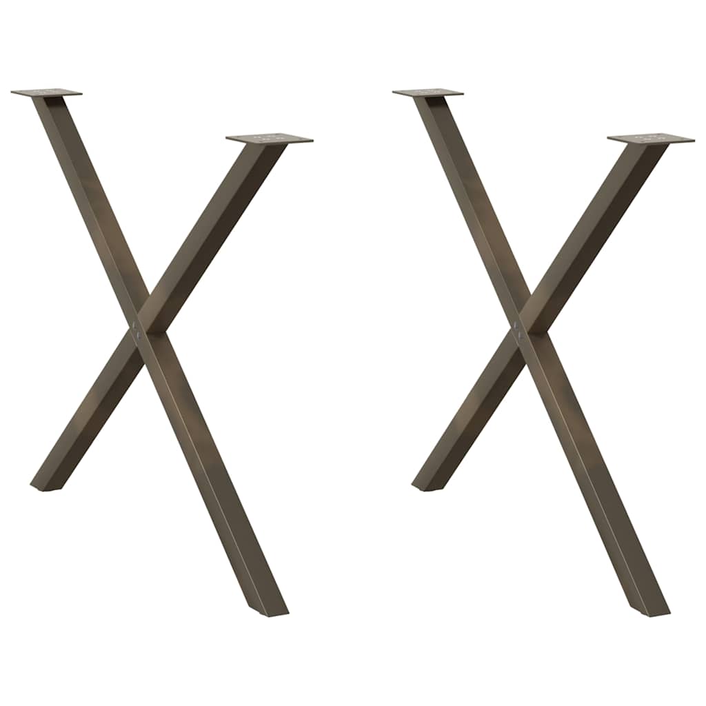 vidaXL Nohy jídelního stolku ve tvaru X 2 ks 90x(72-73) cm ocel