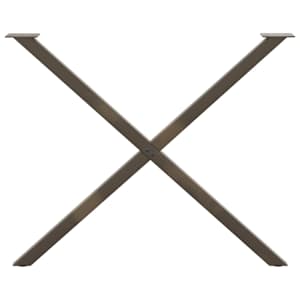 Nohy k jídelnímu stolu ve tvaru X, 2 ks, přírodní ocel, 90 x (72-73) cm, ocel - obrázek 5