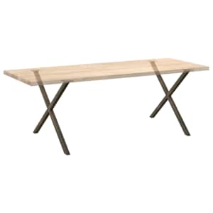 Nohy k jídelnímu stolu ve tvaru X, 2 ks, přírodní ocel, 90 x (72-73) cm, ocel - obrázek 8