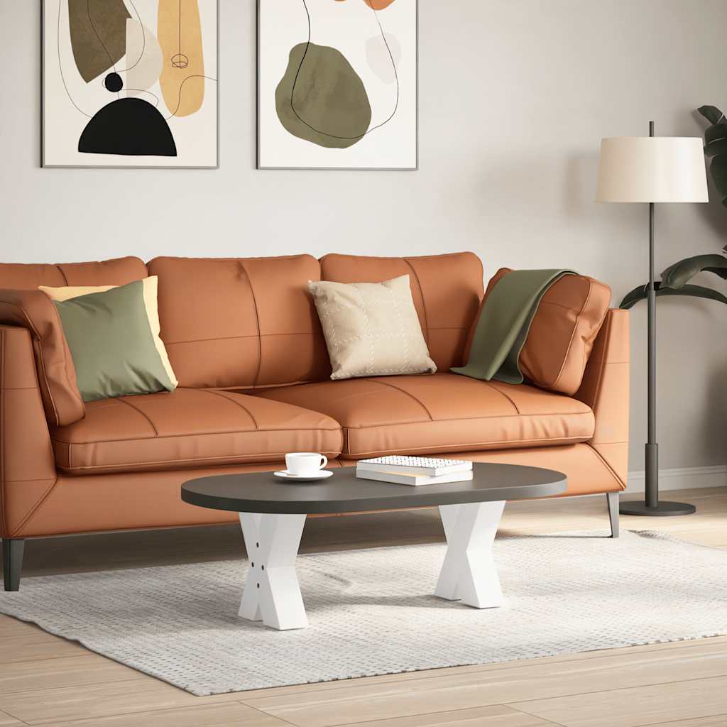vidaXL Sohvapöydän jalat X-muotoiset 2 kpl Valkoinen 30x(30-31) cm