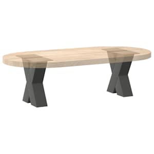 Nohy konferenčního stolku ve tvaru X, 2 ks, antracitové, 30 x (30-31) cm, ocel - obrázek 8