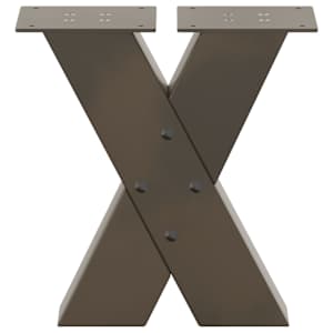 Nohy konferenčního stolku ve tvaru X, 2 ks, přírodní ocel, 30 x (30-31) cm, ocel - obrázek 5