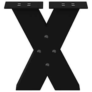 Nohy konferenčního stolku ve tvaru X, 2 ks, černé, 40 x (30-31) cm, ocel - obrázek 5