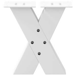 Nohy konferenčního stolku ve tvaru X, 2 ks, bílé, 40 x (30-31) cm, ocel - obrázek 5