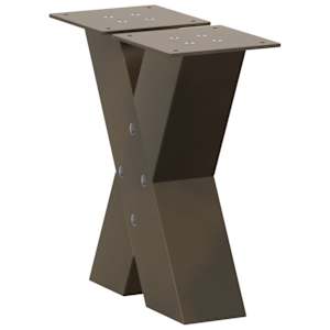 Nohy konferenčního stolku ve tvaru X, 2 ks, přírodní ocel, 40 x (30-31) cm, ocel - obrázek 4