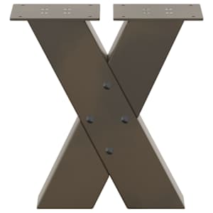 Nohy konferenčního stolku ve tvaru X, 2 ks, přírodní ocel, 40 x (30-31) cm, ocel - obrázek 5