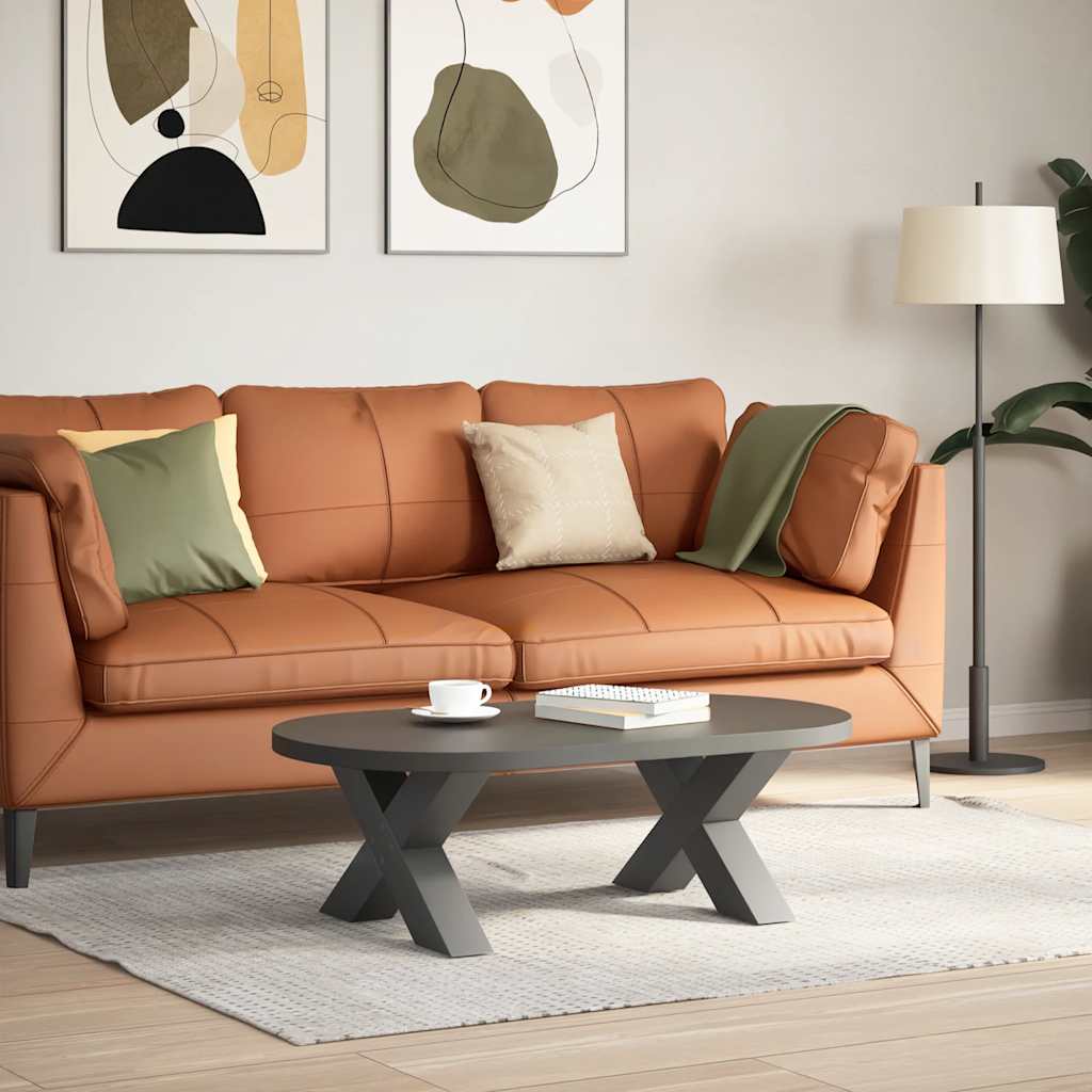 Spisebordsben X-Formet 80X(72-73) Cm Stål Antracitgrå - 2 / 50 x (30-31) cm (80 mm)