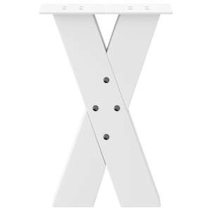 Nohy konferenčního stolku ve tvaru X, 2 ks, bílé, 38 x (42-43) cm, ocel - obrázek 5