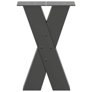 Nohy konferenčního stolku ve tvaru X, 2 ks, antracitové, 38 x (42-43) cm, ocel - obrázek 5