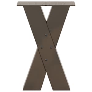 Nohy konferenčního stolku ve tvaru X, 2 ks, přírodní ocel, 38 x (42-43) cm, ocel - obrázek 5