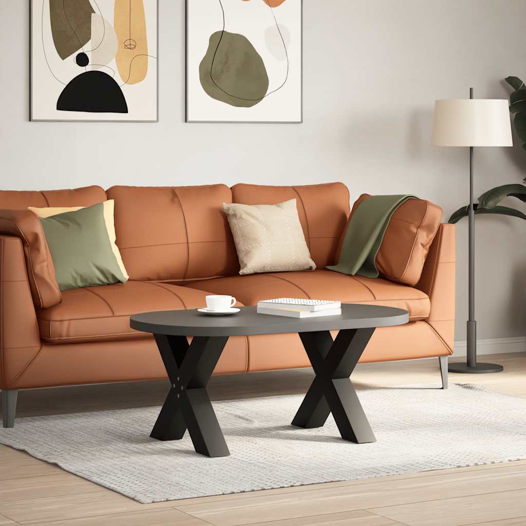 vidaXL Salontafelpoten 2 st X-vormig 50x(42-43) cm staal zwart afbeelding