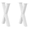 vidaXL s&ouml;&ouml;gilaua jalad, X-kujulised, 2 tk, valged, 50 x (72&ndash;73) cm, teras