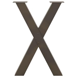 Nohy k jídelnímu stolu ve tvaru X, 2 ks, přírodní ocel, 50 x (72-73) cm, ocel - obrázek 5