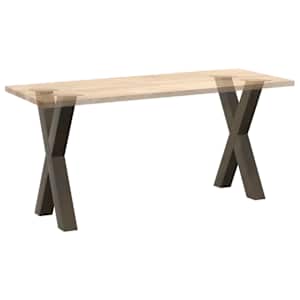 Nohy k jídelnímu stolu ve tvaru X, 2 ks, přírodní ocel, 50 x (72-73) cm, ocel - obrázek 8