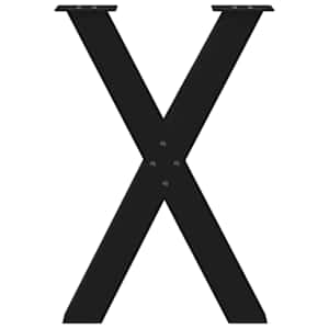 Nohy k jídelnímu stolu ve tvaru X, 2 ks, černé, 60 x (72-73) cm, ocel - obrázek 5