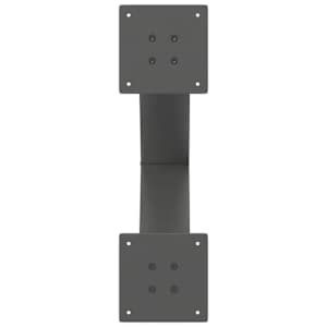 Nohy k jídelnímu stolu ve tvaru X, 2 ks, antracitové, 60 x (72-73) cm, ocel - obrázek 7