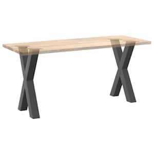 Nohy k jídelnímu stolu ve tvaru X, 2 ks, antracitové, 60 x (72-73) cm, ocel - obrázek 8