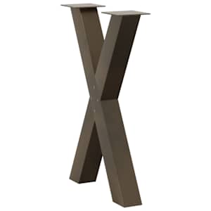 Nohy k jídelnímu stolu ve tvaru X, 2 ks, přírodní ocel, 60 x (72-73) cm, ocel - obrázek 4