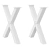 vidaXL s&ouml;&ouml;gilaua jalad, X-kujulised, 2 tk, valged, 70 x (72&ndash;73) cm, teras