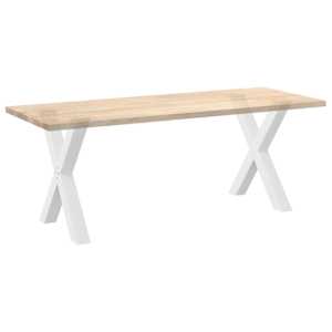 Nohy k jídelnímu stolu ve tvaru X, 2 ks, bílé, 70 x (72-73) cm, ocel - obrázek 8