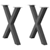 vidaXL s&ouml;&ouml;gilaua jalad, 2 tk, X-kujulised, antratsiithall, 70 x (72&ndash;73) cm, teras