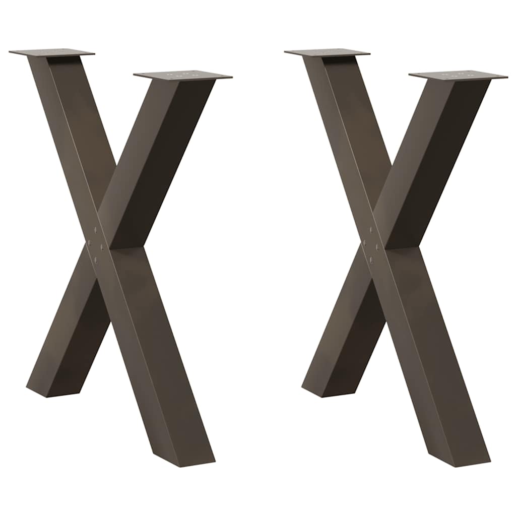 vidaXL Nohy jídelního stolku ve tvaru X 2 ks 70x(72-73) cm ocel