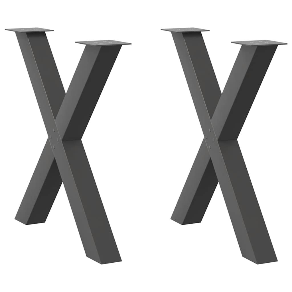 vidaXL Nohy jídelního stolku ve tvaru X 2 ks 80x(72-73) cm