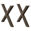 vidaXL s&ouml;&ouml;gilaua jalad X-kujulised 2 tk, naturaalne teras, 90 x (72&ndash;73) cm, teras