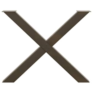 Nohy k jídelnímu stolu ve tvaru X, 2 ks, přírodní ocel, 90 x (72-73) cm, ocel - obrázek 5