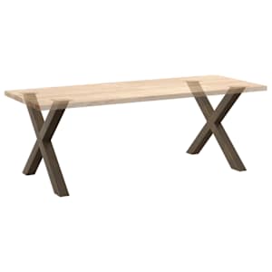Nohy k jídelnímu stolu ve tvaru X, 2 ks, přírodní ocel, 90 x (72-73) cm, ocel - obrázek 8