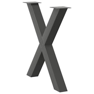 Nohy k jídelnímu stolu ve tvaru X, 3 ks, antracitové, 70 x (72-73) cm, ocel - obrázek 4